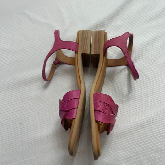 Naguisa Verde Fucsia Leather Sandals Size 38 US 8 - Picture 3 of 7